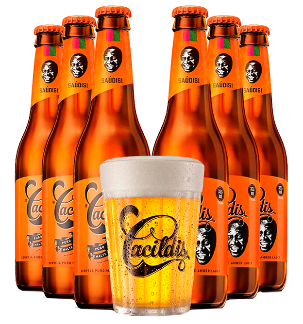 Kit Cacildis - Compre 6 Cervejas e Leve 1 Copo Exclusivos da Marca Kit 6 Cacildis + a copo grátis